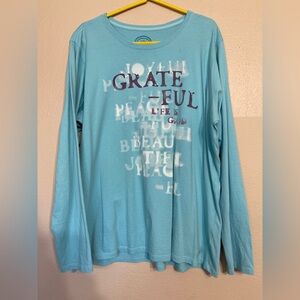 Life is Good Grateful blue Long Sleeve Graphic Tee